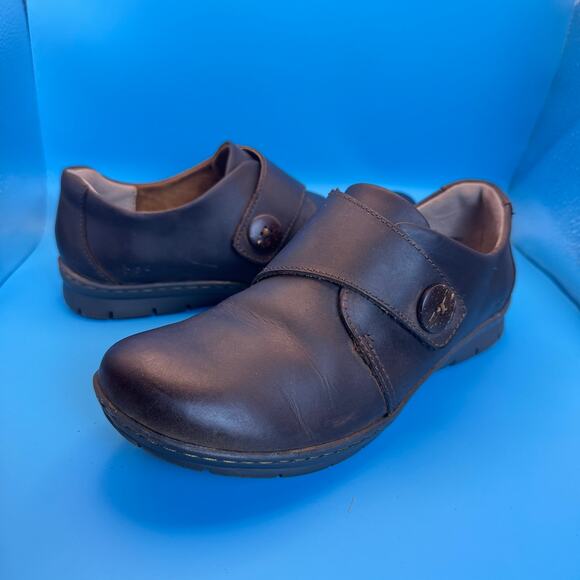 B.O.C Shoes - BOC Leather Mary Jane Comfort Shoes Hook Loop Strap Walking Work Womens 8M